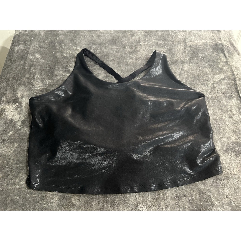 Old Navy Active Powersoft Longline Light Support Sports Bra Tank Size 3X Black